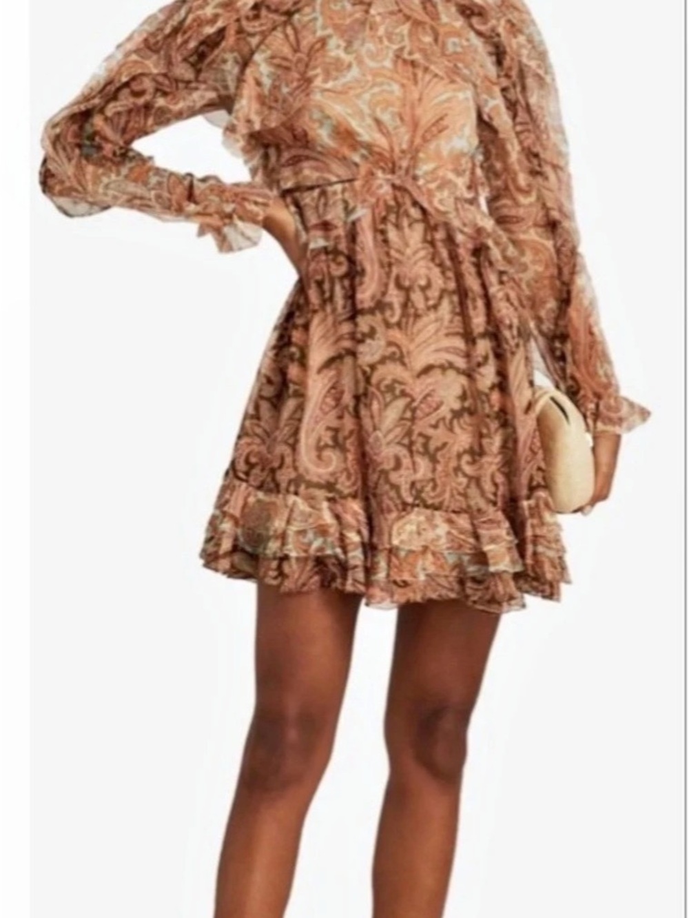 Zimmermann Paisley Ruffle Mini Dress